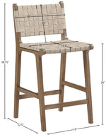 Entwine - Vegan Leather Upholstered Counter Stool - Painted Brown