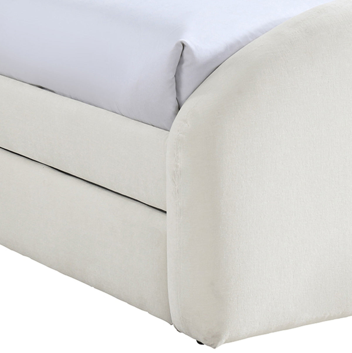 Andaz - Chenille Fabric Upholstered Trundle Bed