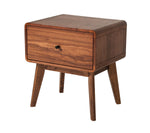 Eastern King Carmen + Marshall Mid-Century Modern Walnut Bed + Nightstands Set