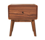 Eastern King Carmen + Marshall Mid-Century Modern Walnut Bed + Nightstands Set
