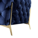 Sheila - Transitional Dark Blue Fabric Loveseat by VIG Furniture - View 2