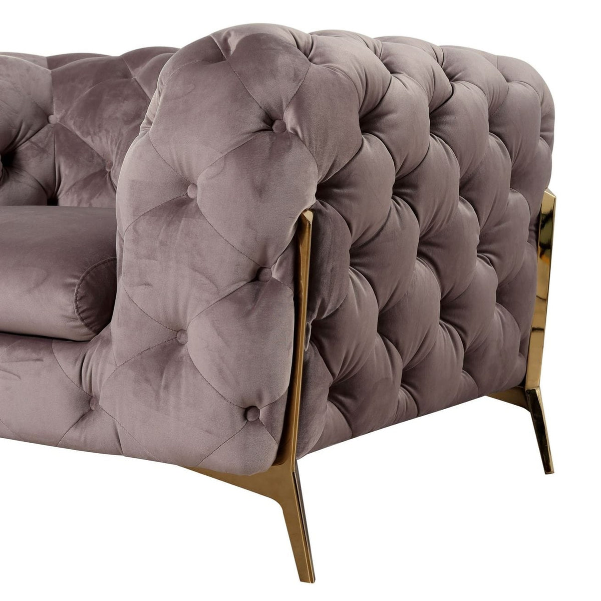Sheila - Transitional Silver Fabric Loveseat by VIG Furniture - View 3