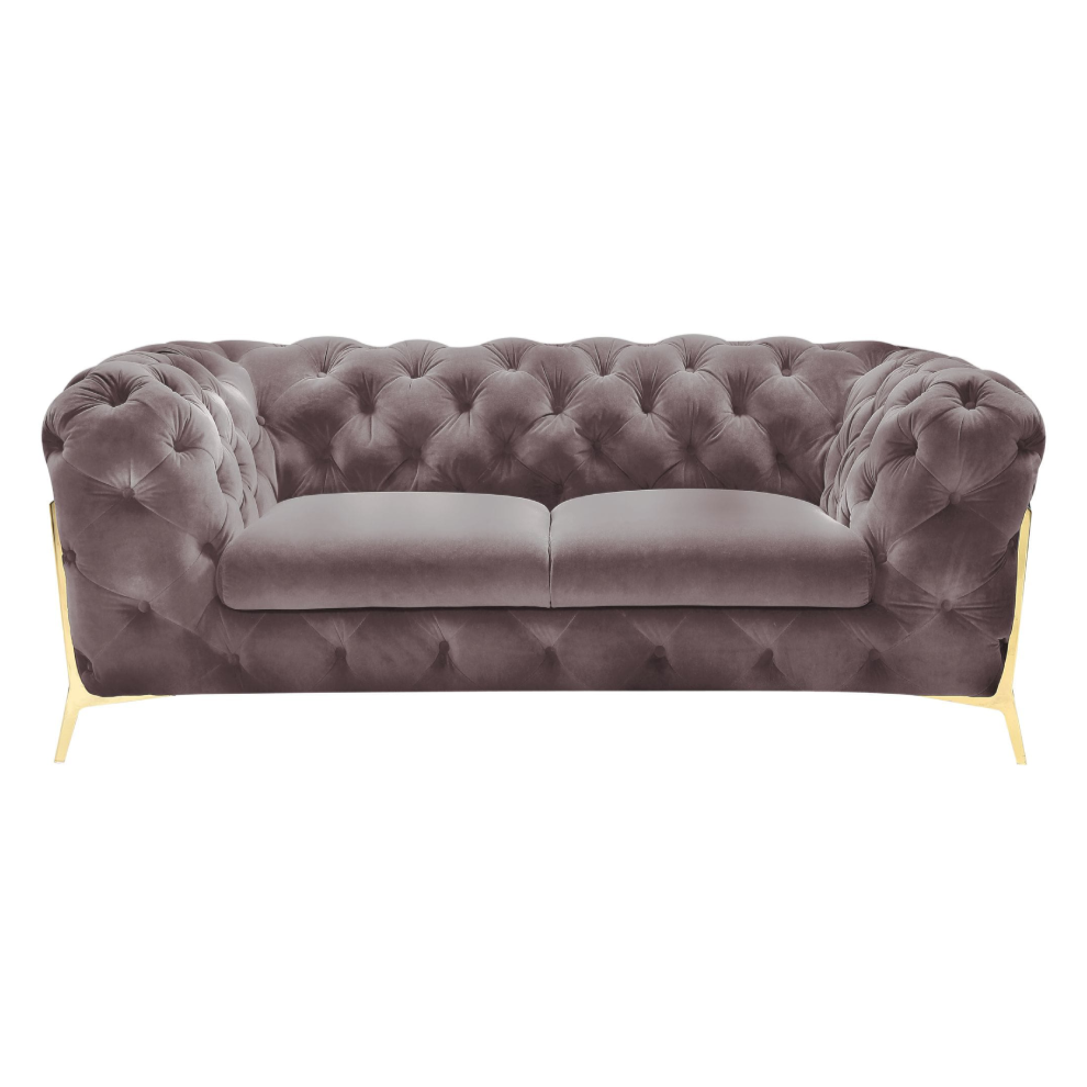 Sheila - Transitional Silver Fabric Loveseat by VIG Furniture - View 1