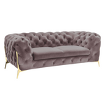 Sheila - Transitional Silver Fabric Loveseat by VIG Furniture - View 2