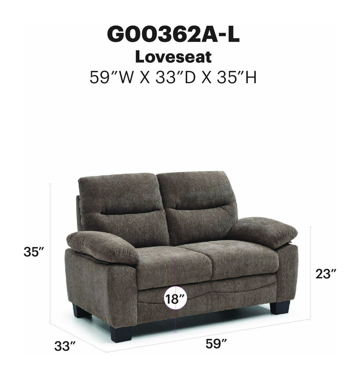 Glory Furniture - Summerton - Loveseat
