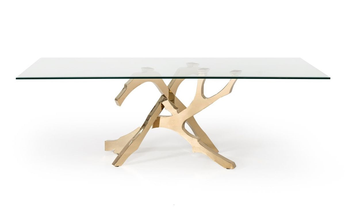 Legend Modern Glass & Gold Dining Table by VIG Furniture - View 16