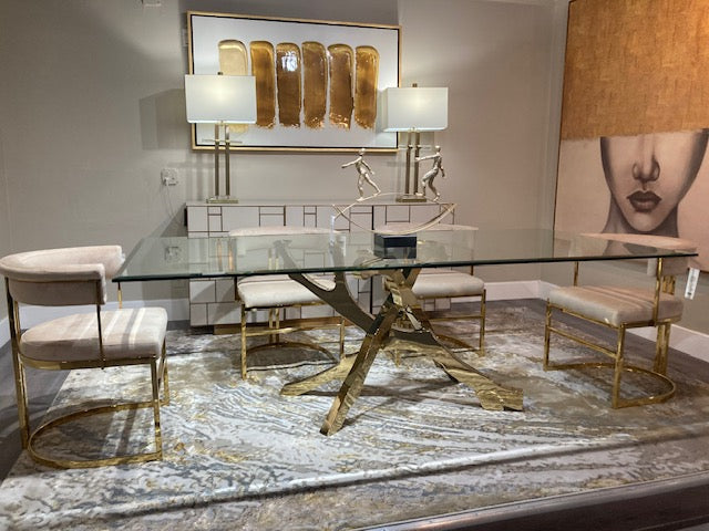 Legend Modern Glass & Gold Dining Table by VIG Furniture - View 17