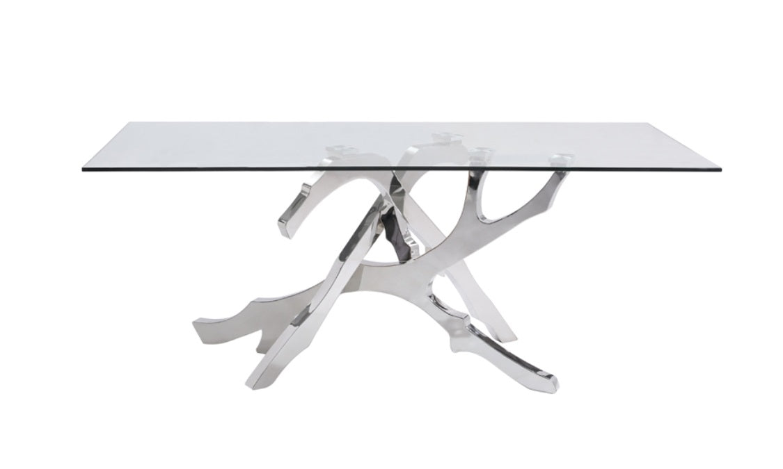 Legend Modern Glass & Stainless Steel Dining Table by VIG Furniture - View 5