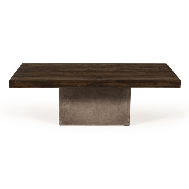 Renzo Modern Oak & Concrete Coffee Table by VIG Furniture - View 1