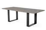 Murphy - Modern Grey Aged Oak & Black Metal Dining Table by VIG Furniture - View 2