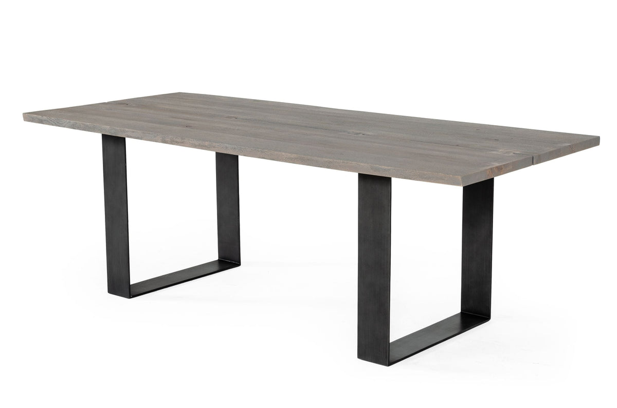 Murphy - Modern Grey Aged Oak & Black Metal Dining Table by VIG Furniture - View 2