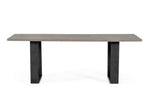 Murphy - Modern Grey Aged Oak & Black Metal Dining Table by VIG Furniture - View 3