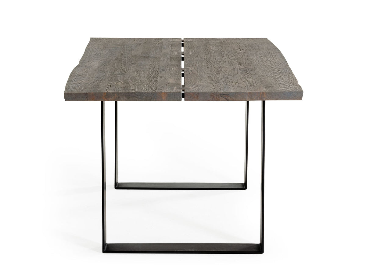 Murphy - Modern Grey Aged Oak & Black Metal Dining Table by VIG Furniture - View 4
