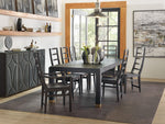 Curata - Rectangle Dining Table With 2-20" Leaves - Dark Brown