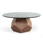 Rackham Mid-Century Walnut & Smoked Glass Coffee Table by VIG Furniture - View 1