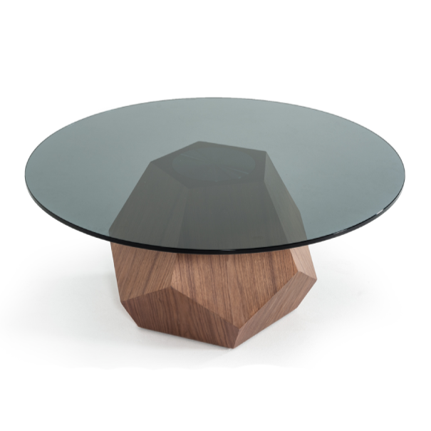 Rackham Mid-Century Walnut & Smoked Glass Coffee Table by VIG Furniture - View 3