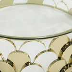 Javier Modern Glass & Gold Round Coffee Table by VIG Furniture - View 3