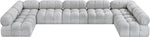 Ames - 7 Piece Boucle Fabric Modular Sectional