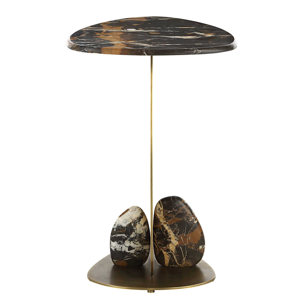 Rock Formation - Accent Table - Bronze / Black