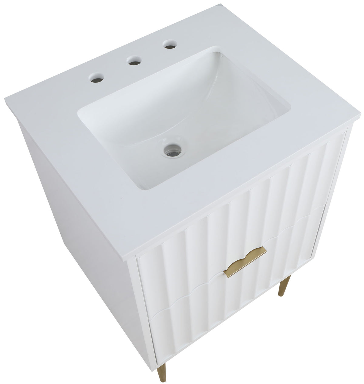 Modernist - Bathroom Vanity With Gold Legs