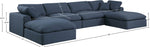 Comfy - 6 Piece Linen Modular Double Chaise Sectional