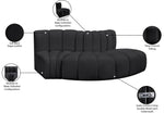 Arc - Faux Leather 3 Piece Modular Sofa