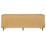 Striation - 4 Door Cabinet - Black / Woodtone