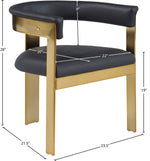 Romeo - Faux Leather Dining Chair With Gold Base (Set of 2)