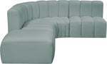 Arc - Faux Leather 5 Piece Corner Modular Sofa