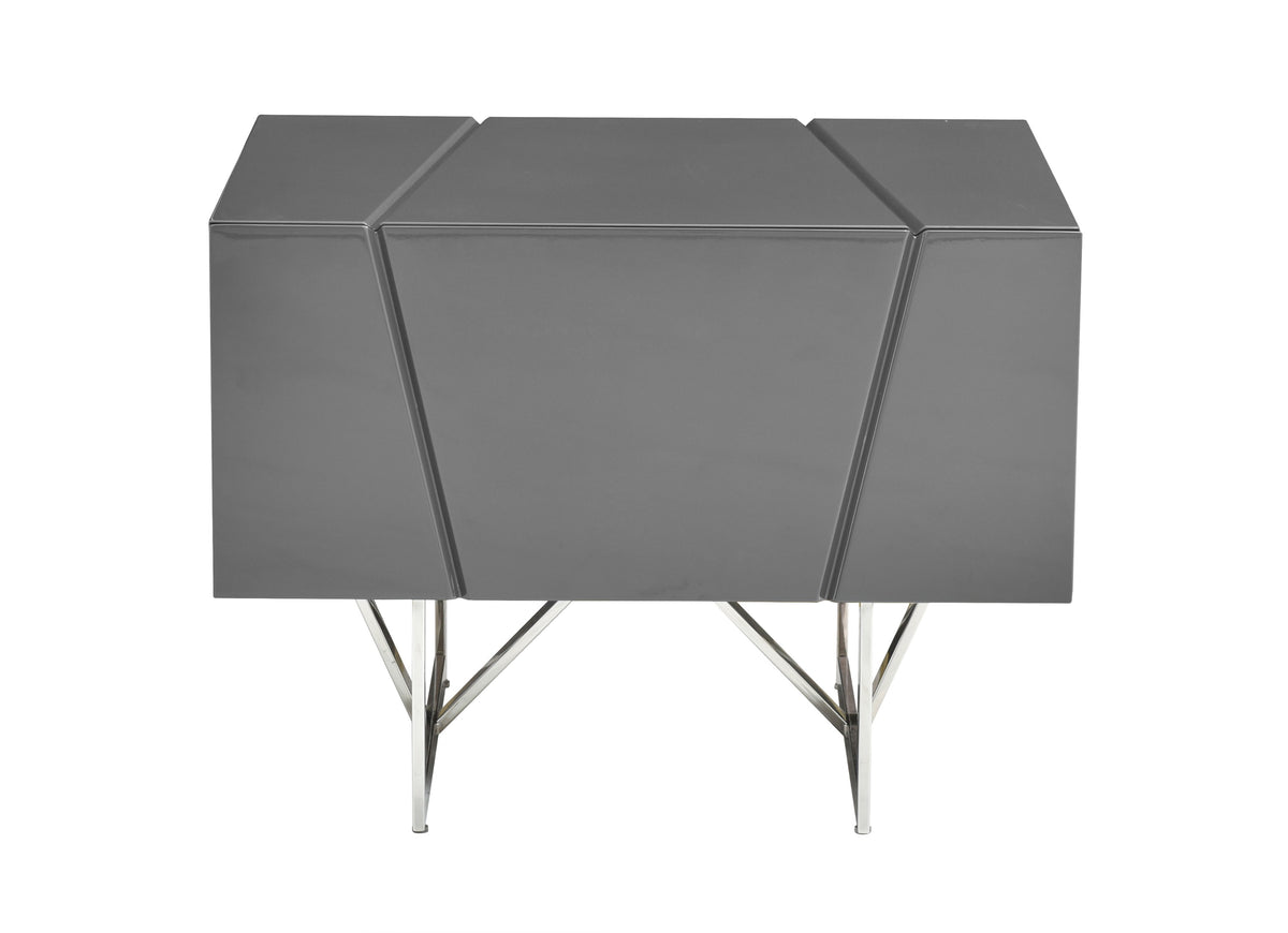 Chrysler Modern Grey Nightstand by VIG Furniture - View 1