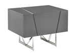 Chrysler Modern Grey Nightstand by VIG Furniture - View 2