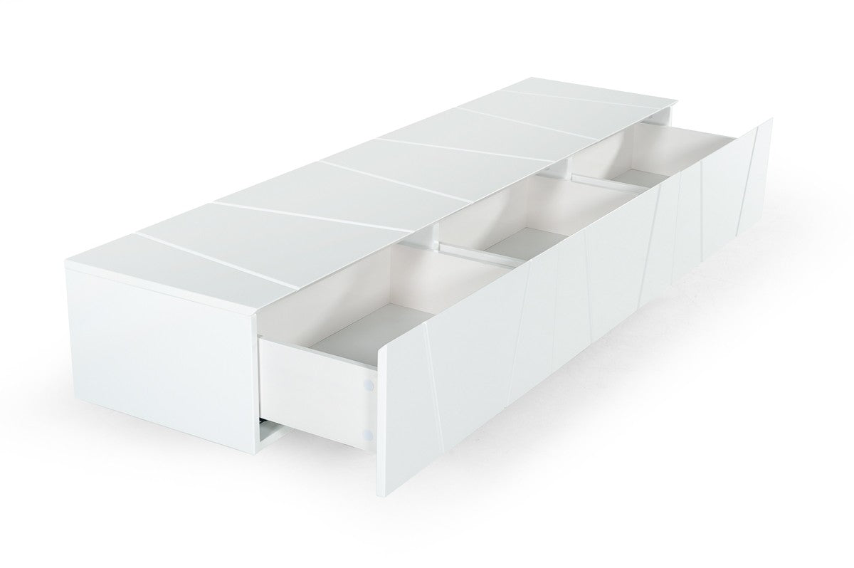 Chrysler Modern White TV Stand by VIG Furniture - View 2