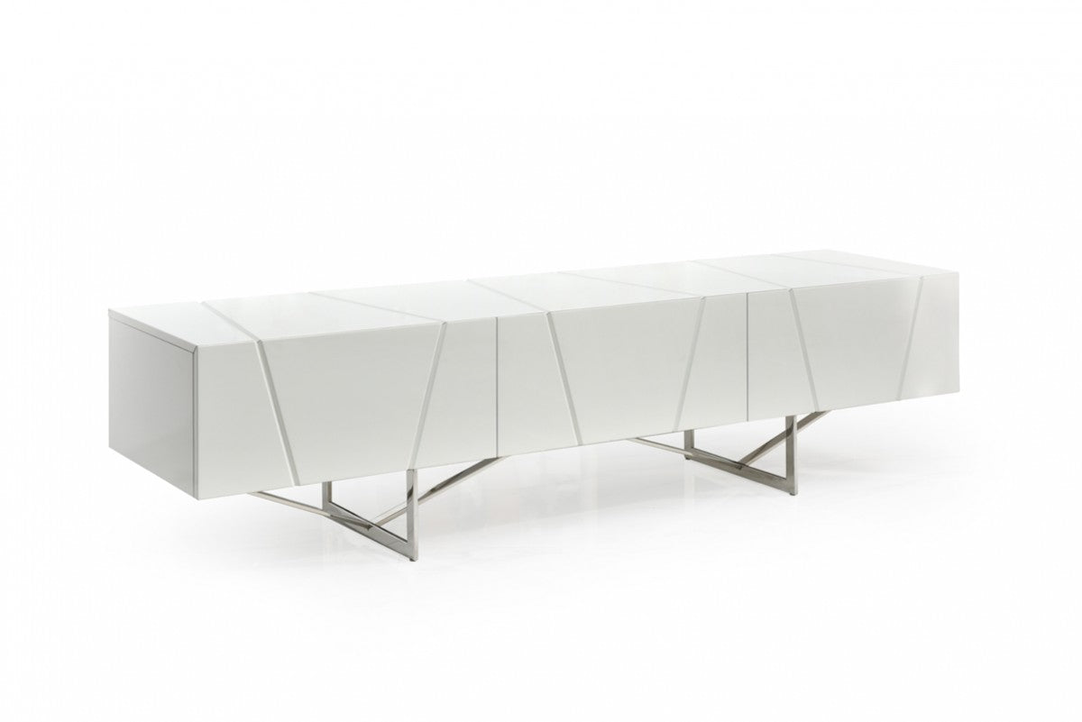Chrysler Modern White TV Stand by VIG Furniture - View 3