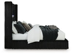 Tayleena - Upholstered Bed With Fireplace And Wireless Audio