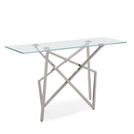 Hawkins Modern Glass & Stainless Steel Console Table by VIG Furniture - View 5