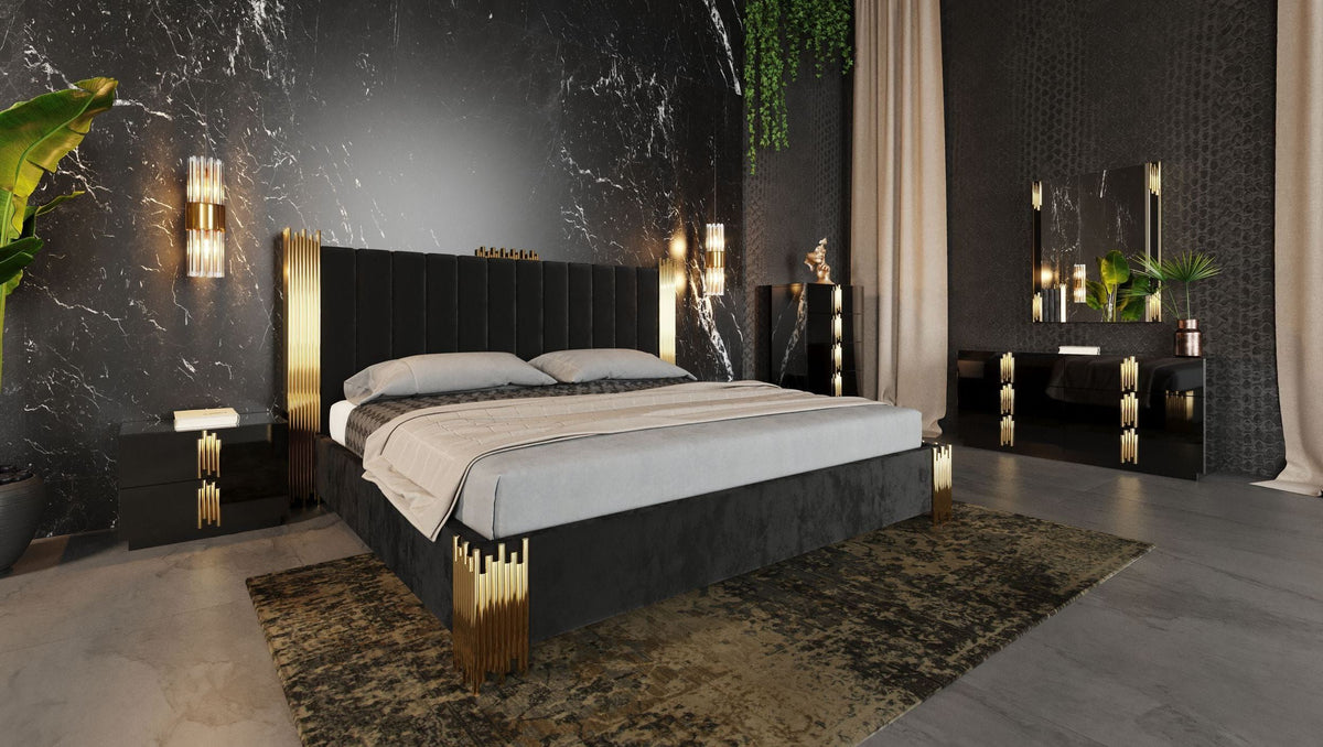 Token Modern Black & Gold Bedroom Set by VIG Furniture - View 18