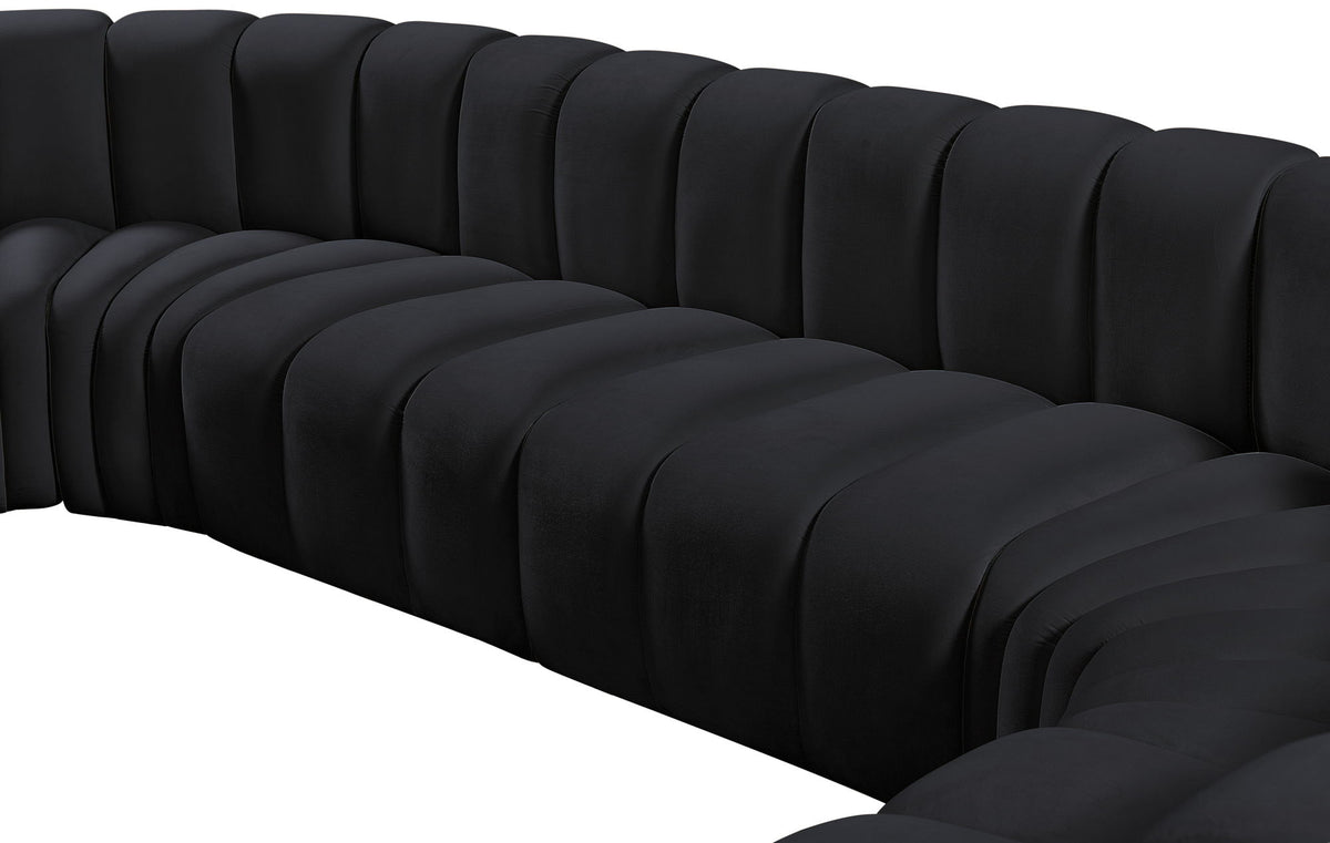 Arc - Velvet Modular U-Shaped Sectional