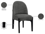 Torino - Upholstered Dining Chair With Brushed Black Base (Set of 2)
