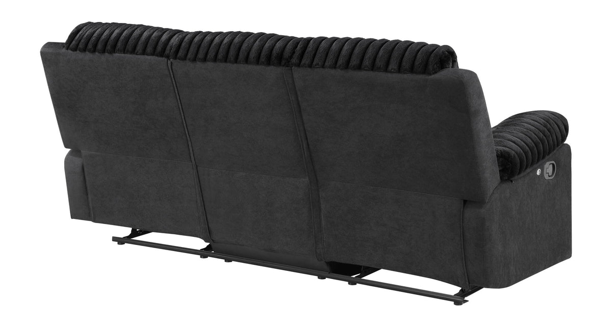 Glory Furniture - Plush - Reclining Sofa With Table And LED Belt