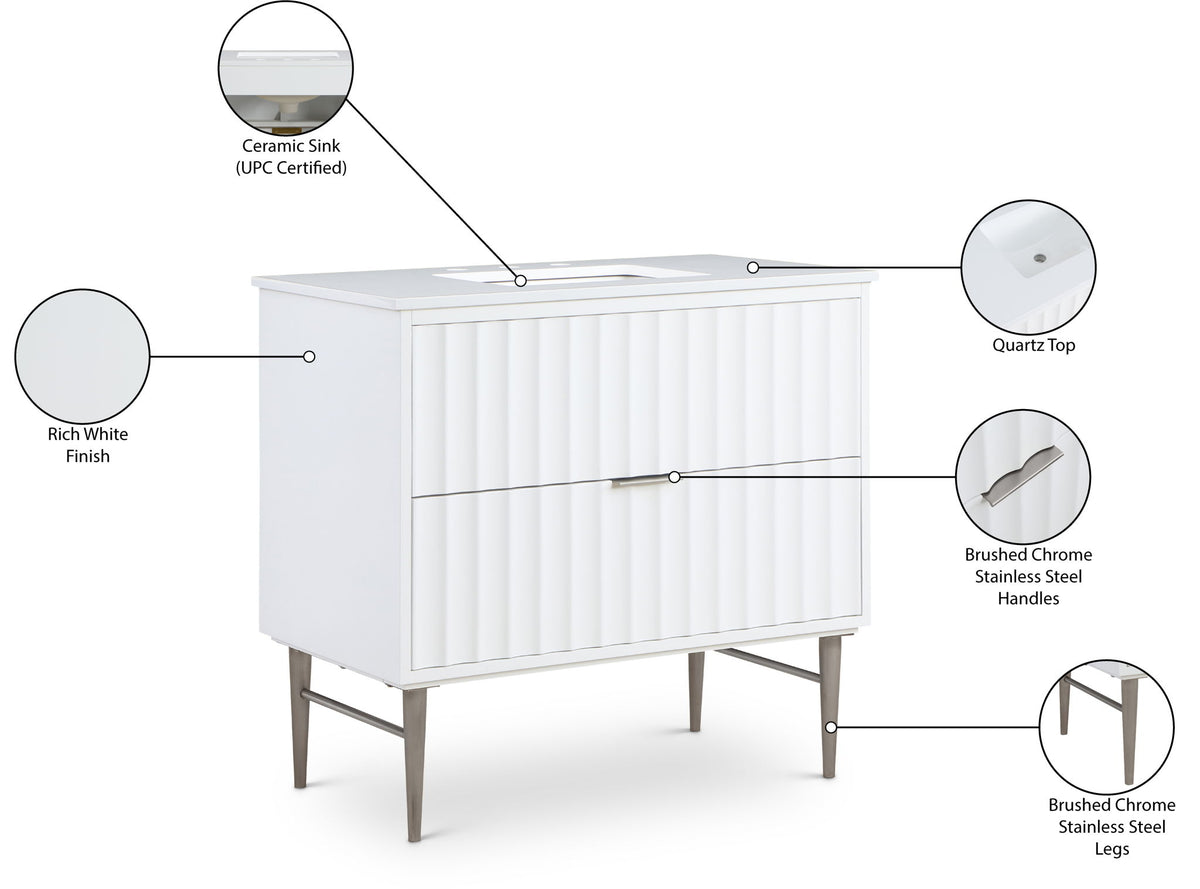 Modernist - Bathroom Vanity With Chrome Legs