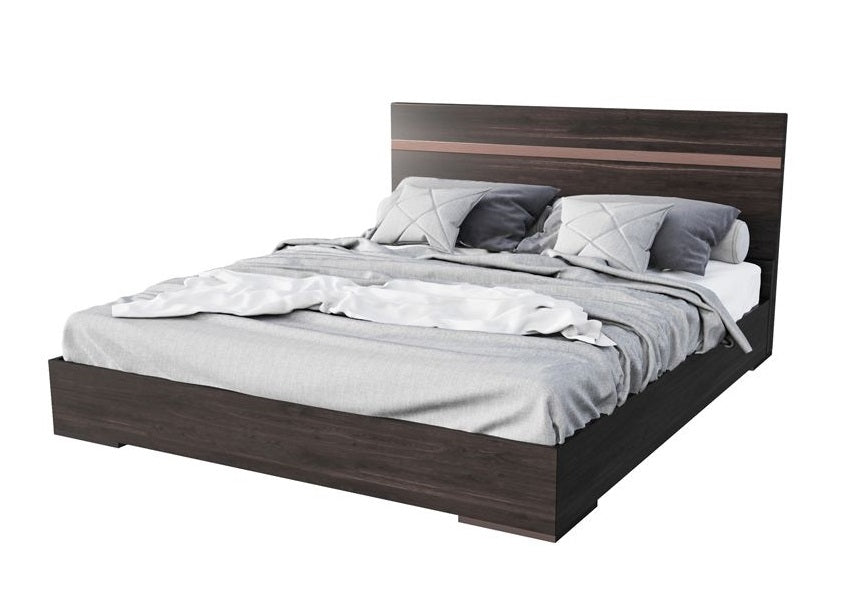 Benzon Italian Modern Dark Rovere Bed by VIG Furniture - View 1