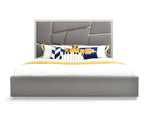 Chrysler Modern Grey Bonded Leather Bed by VIG Furniture - View 1
