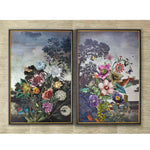 Serene Garden Fantasy - Framed Print - Blue / Gray / Green