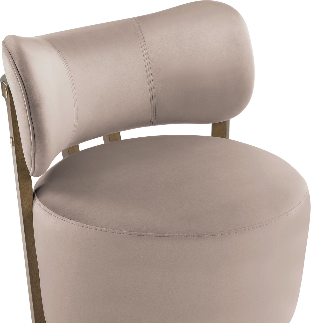 Elara - Velvet Upholstered Swivel Accent Chair - Taupe