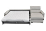Sacha - Modern Light Grey Leather Reversible Sectional Sofa Bed with Storage by VIG Furniture - View 7