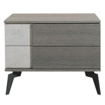 Queen Palermo Italian Modern Faux Concrete & Grey Bedroom Set