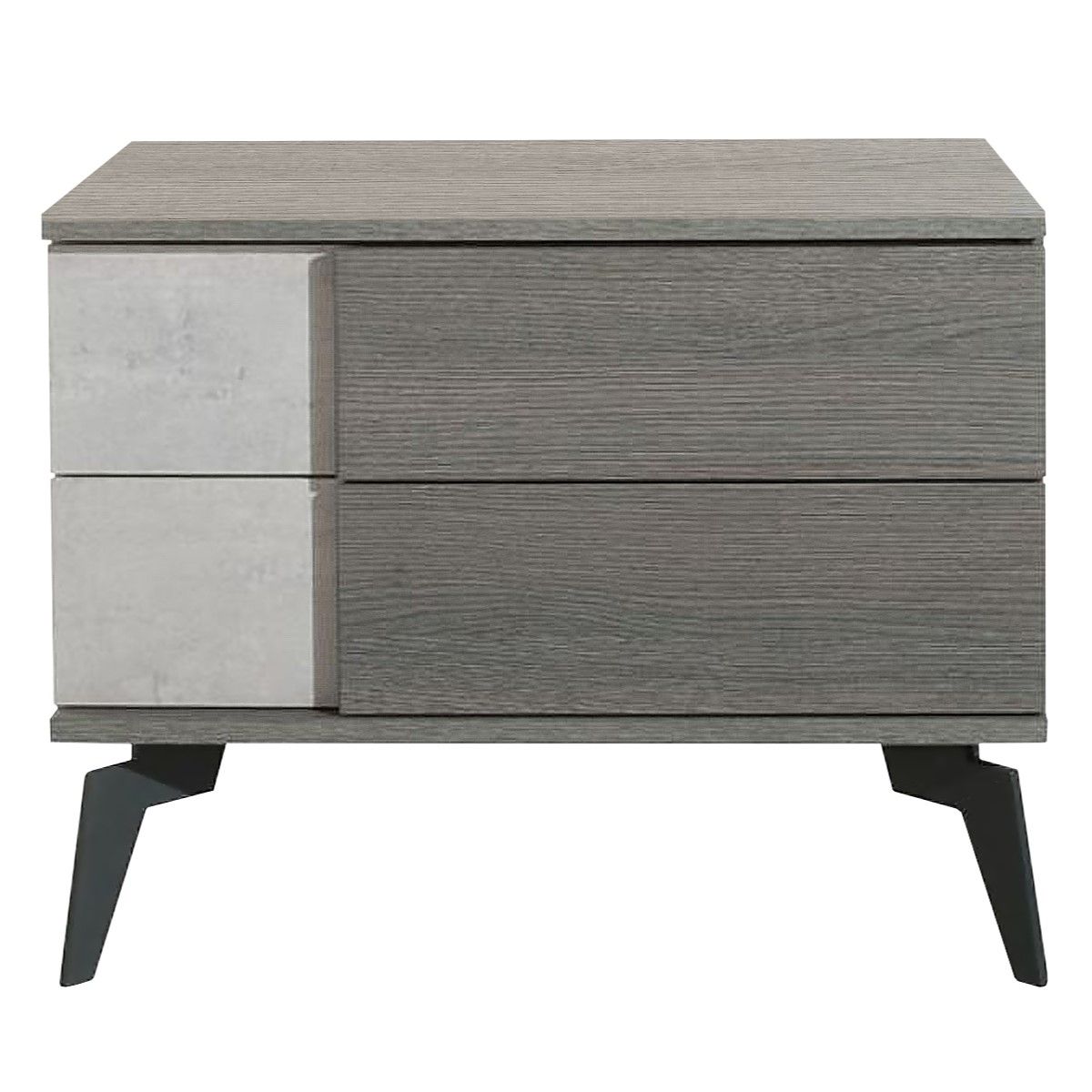 Eastern King Palermo Italian Modern Faux Concrete & Grey Bedroom Set