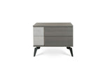 Queen Palermo Italian Modern Faux Concrete & Grey Bedroom Set