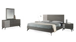 Queen Palermo Italian Modern Faux Concrete & Grey Bedroom Set by VIG Furniture - View 1