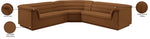 Cascade - Velvet Modular Sectional - Saddle
